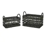 Basket | Handle Rectangular | Graphite