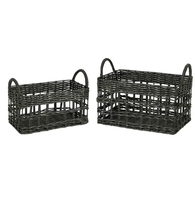 Basket | Handle Rectangular | Graphite