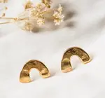 Earrings | Arc Studs | 24K Gold Plated