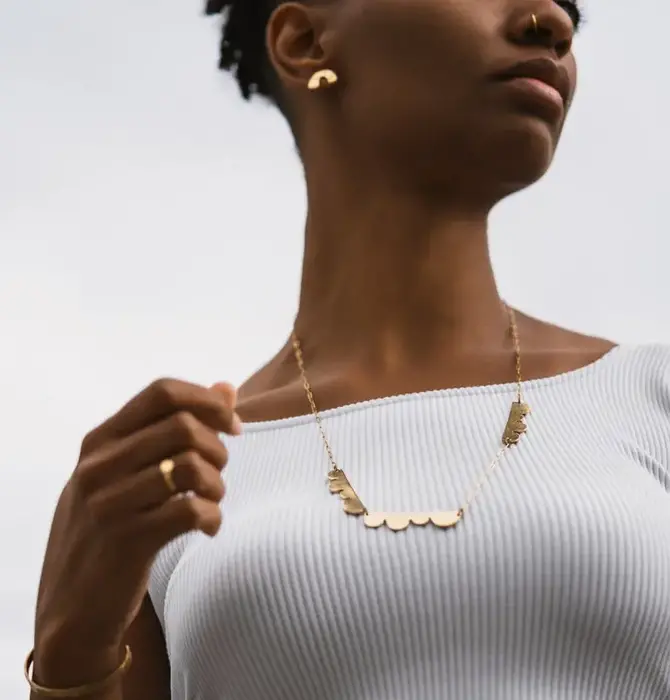Earrings | Arc Studs | 24K Gold Plated