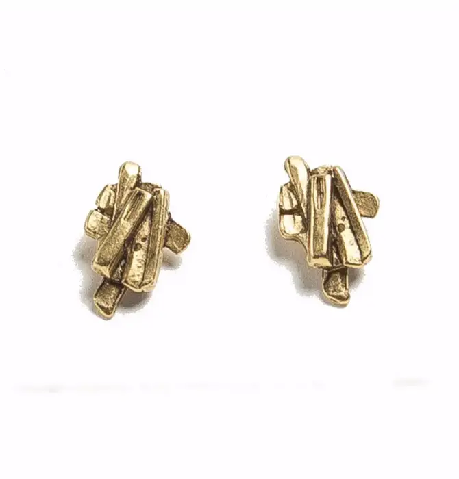 Earrings | Bar Stack Studs | 24KGP