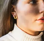 Earrings | Eclipse Stud | 24K Gold Plate