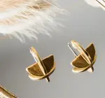 Earrings | Eclipse Stud | 24K Gold Plate