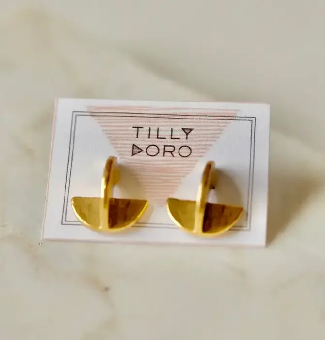 Earrings | Eclipse Stud | 24K Gold Plate