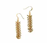 Earrings | Herringbone | 24K Gold Plated
