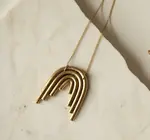 Necklace | Rainbow Pendant | Gold Plated