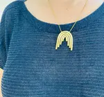 Necklace | Rainbow Pendant | Gold Plated