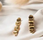 Earrings | Wave Studs | 24KGP