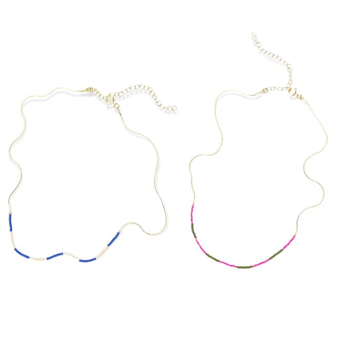 Necklace | "Kaleid" 14K Gold Filled | Japanese Glass Beads