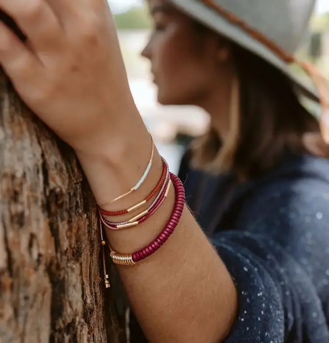 Bracelet | "Shirin" | Greek Ceramic Beads