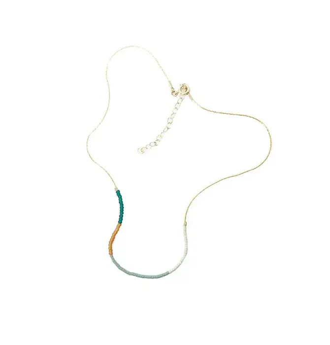 Necklace | "Septima" Dusk | 14K Gold Filled | Japanese Glass Beads