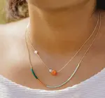 Necklace | "Septima" Dusk | 14K Gold Filled | Japanese Glass Beads