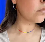 Necklace | "Septima" Rainbow | 14K Gold Filled | Japanese Glass Beads