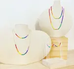 Necklace | "Septima" Rainbow | 14K Gold Filled | Japanese Glass Beads