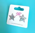 Earrings | Star | Silver Glitter