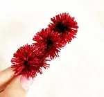 Hair Clip | Party Pom Tinsel | Red