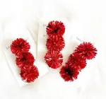 Hair Clip | Party Pom Tinsel | Red