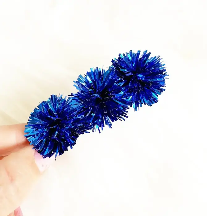Hair Clip | Party Pom | Blue