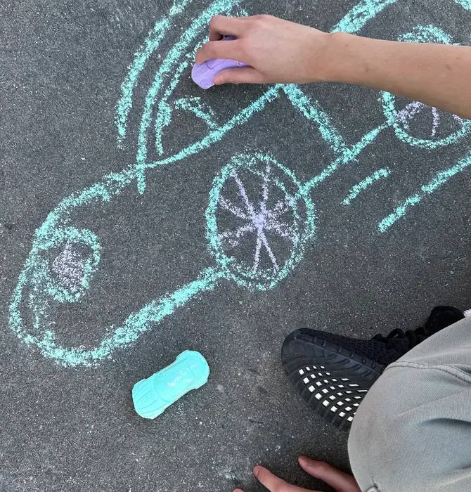 Sidewalk Chalk | "Wee" | Cars Vroooom Vroooom