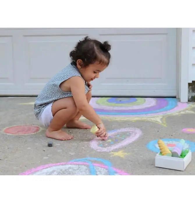 Sidewalk Chalk | Unicorn Rainbow Horns | Set of 3