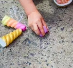 Sidewalk Chalk | Unicorn Rainbow Horns | Set of 3