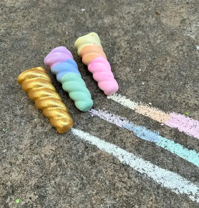 Sidewalk Chalk | Unicorn Rainbow Horns | Set of 3