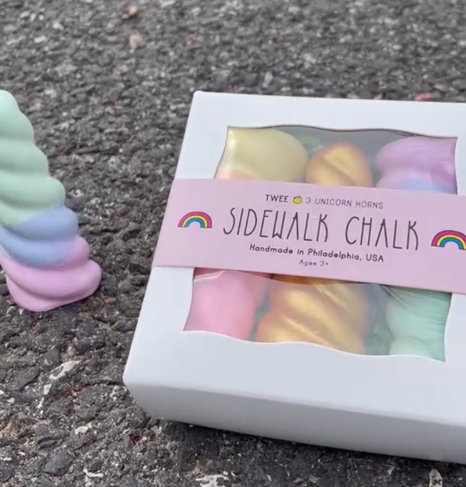 Sidewalk Chalk | Unicorn Rainbow Horns | Set of 3