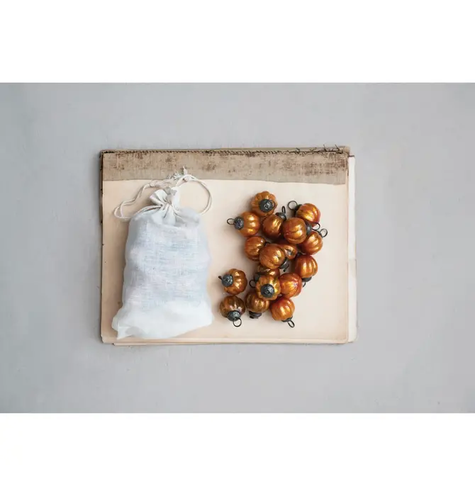 Ornament Set | Recycled Glass | Orange