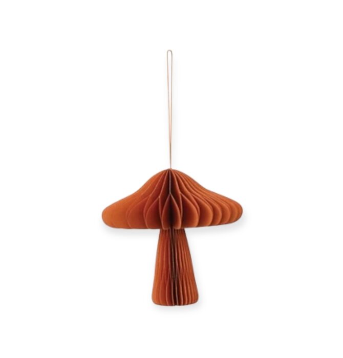 Ornament | Paper Honeycomb Mushroom (4 Colors)