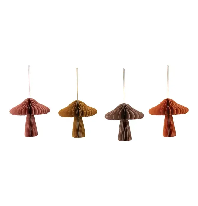 Ornament | Paper Honeycomb Mushroom (4 Colors)
