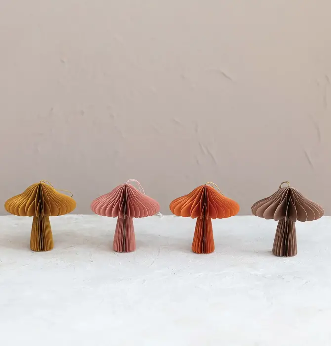 Ornament | Paper Honeycomb Mushroom (4 Colors)