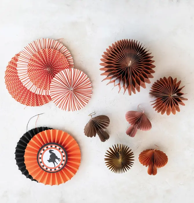 Ornament | Paper Honeycomb Mushroom (4 Colors)