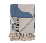 Throw Blanket | Recycled Cotton Blend | Abstract Blue