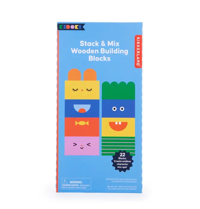 Toy | Wooden Building  Blocks | Stack & Mix