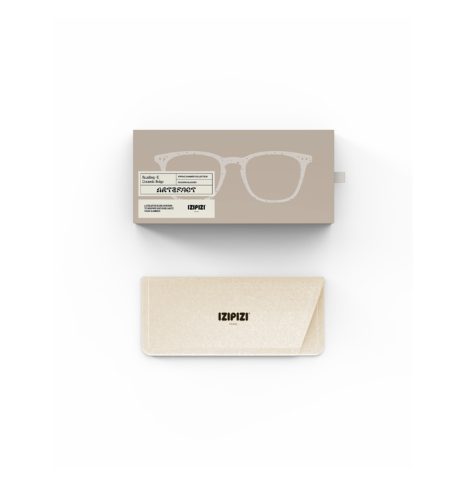 Glasses Readers | #E Trapezoid | Ceramic Beige