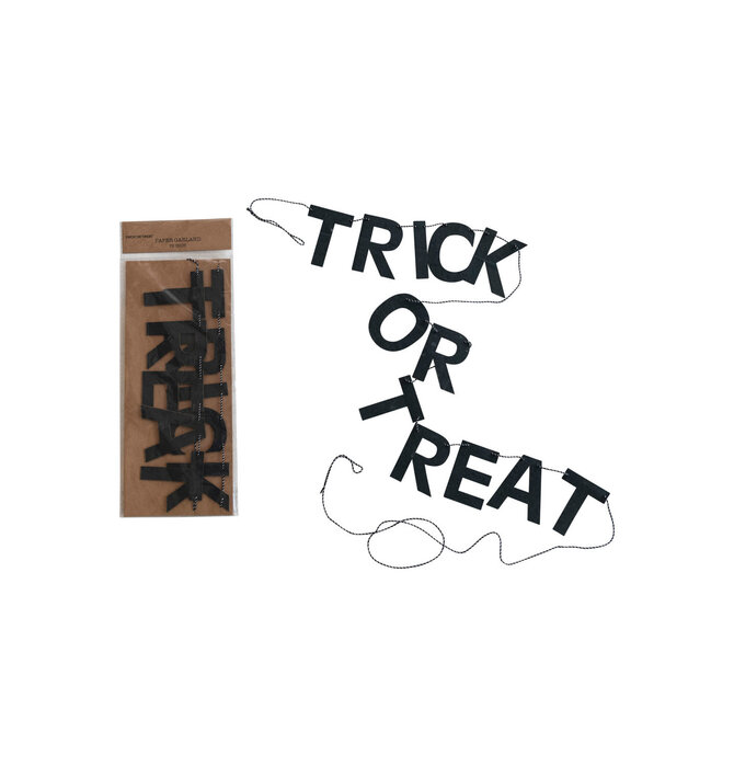 Banner | "Trick or Treat" | Black Paper
