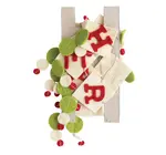 Garland | Wool Felt | "Merry Christmas" | Red + White + Green