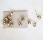 Garland | Mercury Glass Ornament | Antique Gold | Etched Snowflake | Gold Cord