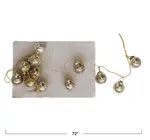 Garland | Recycled Glass Ornament | Antique Gold | Etched Snowflake | Gold Cord