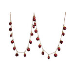 Garland | Mercury Glass Ornament | Red | Gold Cord