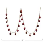 Garland | Mercury Glass Ornament | Red | Gold Cord
