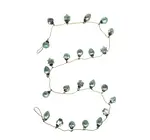 Garland Garland | Mercury Glass Ornament | Mint | Gold Cord Bulb+Star+Heart+Ball Ornament | Mint Mercury Glass | Gold Cord