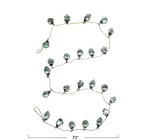 Garland Garland | Mercury Glass Ornament | Mint | Gold Cord Bulb+Star+Heart+Ball Ornament | Mint Mercury Glass | Gold Cord