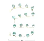 Garland | Mercury Glass Ornament | Mint | Gold Cord
