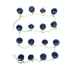 Garland | Recycled Glass Ornament | Dark Blue | Gold Cord
