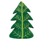 Tree | Wool Felt Embroidered | Green-on-Green