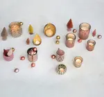 Tealight Holder | Mosaic Glass | Antique Pink