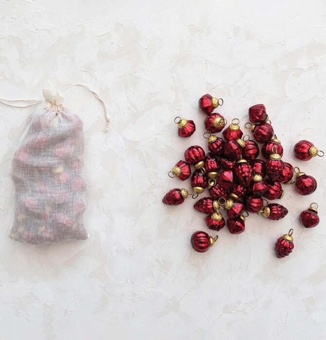 Ornament Set | Mercury Glass | Holiday Shapes