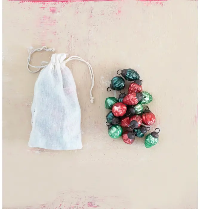 Ornament Set | Mercury Glass | Holiday Shapes