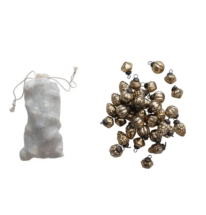 Ornament Set | Mercury Glass | Holiday Shapes